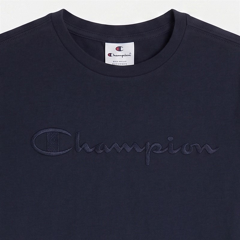 Champion Junior Icons Tonal Logo T-Shirt Navy - Image 2