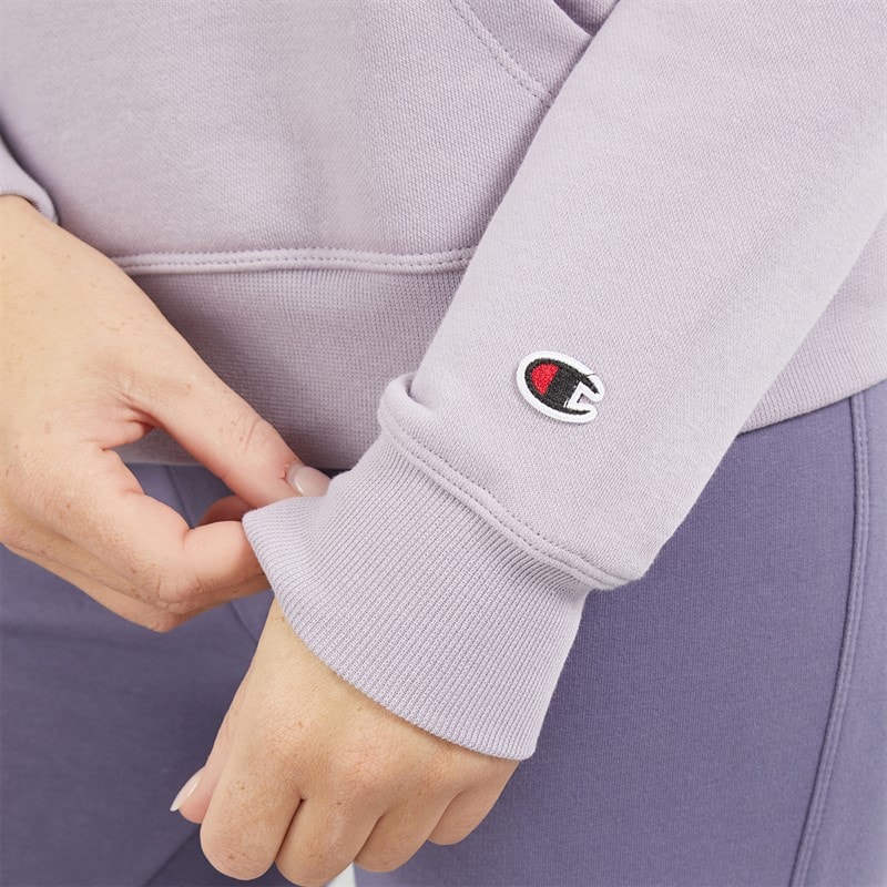 Champion Womens Icons Tonal Logo Hoodie Mauve - Image 5