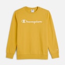 Champion Junior Script Shop Logo Sweatshirt Yellow