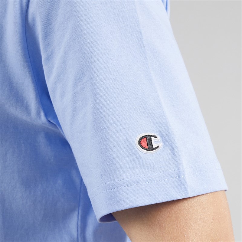 Champion Mens Icons Tonal Logo T-Shirt Powder Blue - Image 5