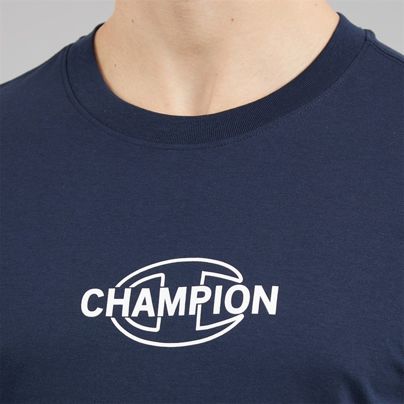 Champion Mens Graphic Shop T-Shirt Navy - Image 3