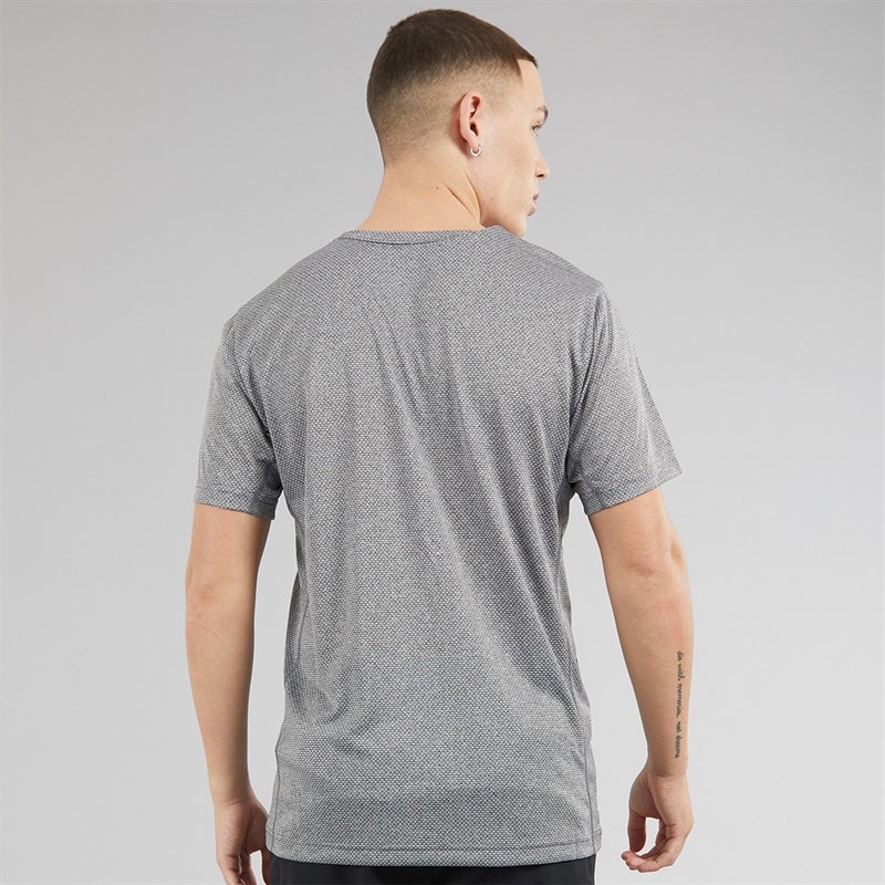 Champion Mens Athletics T-Shirt Black Melange/White - Image 2