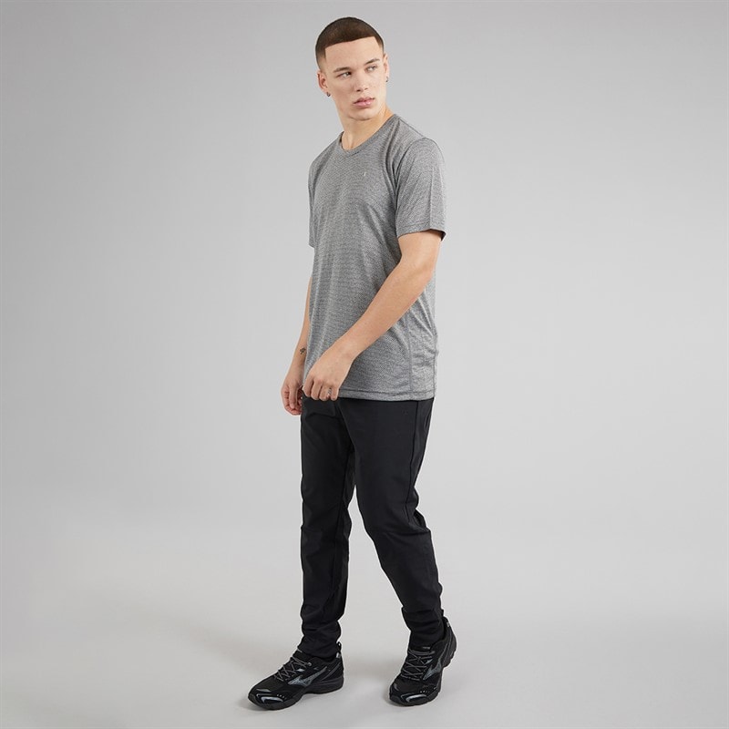 Champion Mens Athletics T-Shirt Black Melange/White - Image 4