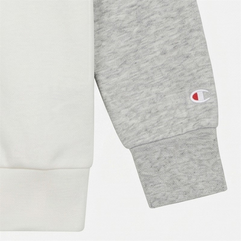 Champion Junior Icos Plus Logo Hoodie Grey/Navy/White - Image 3