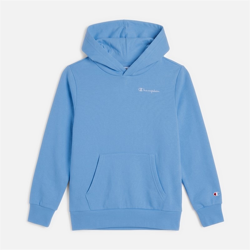 Champion Junior Core Heritage Logo Hoodie Blue