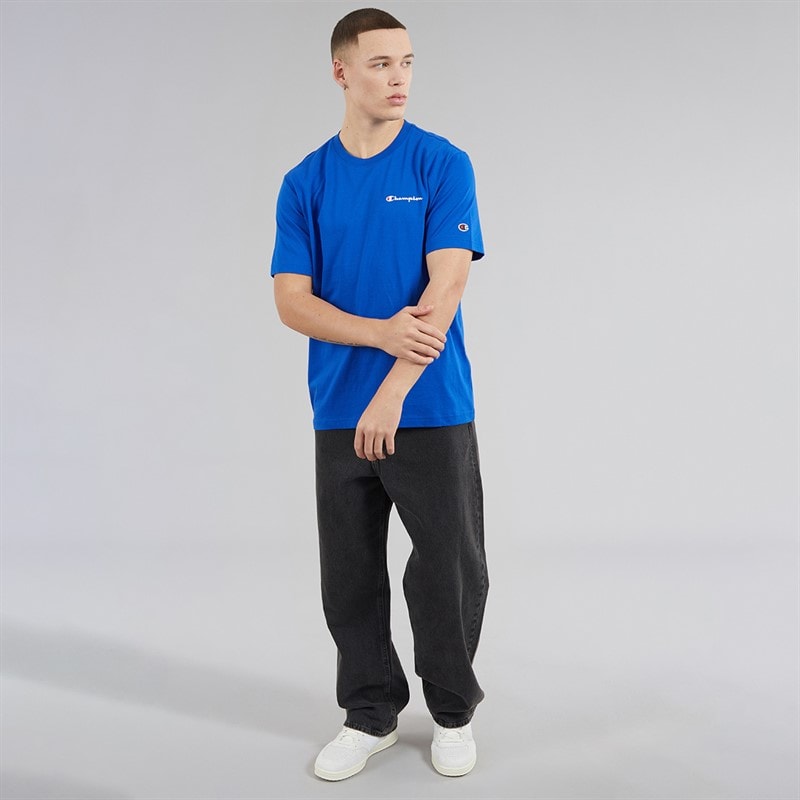 Champion Mens Icons Logo T-Shirt Royal Blue - Image 4