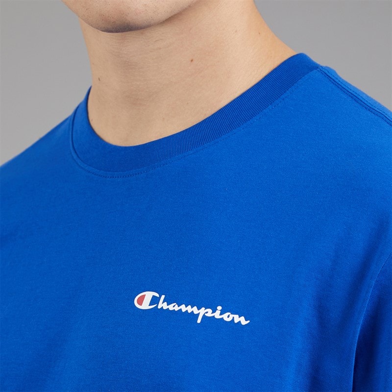 Champion Mens Icons Logo T-Shirt Royal Blue - Image 5
