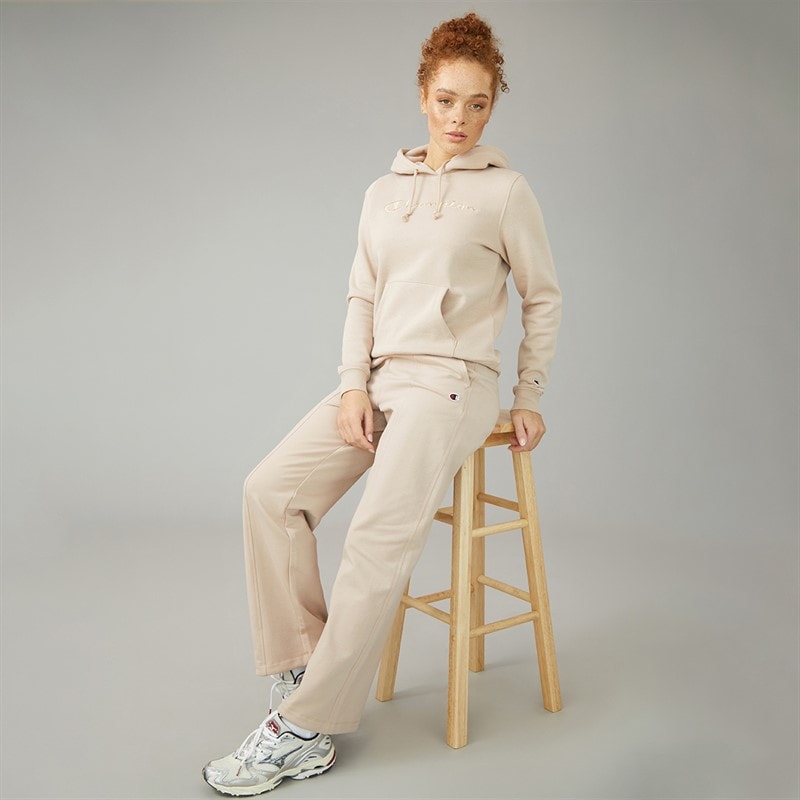 Champion Womens Icons Tonal Logo Hoodie Cream - Image 4