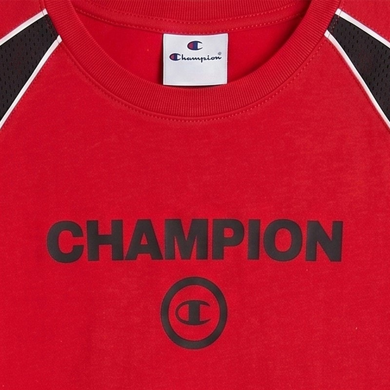 Champion Junior Boys Urban Sport T-Shirt Red/Black/White - Image 2