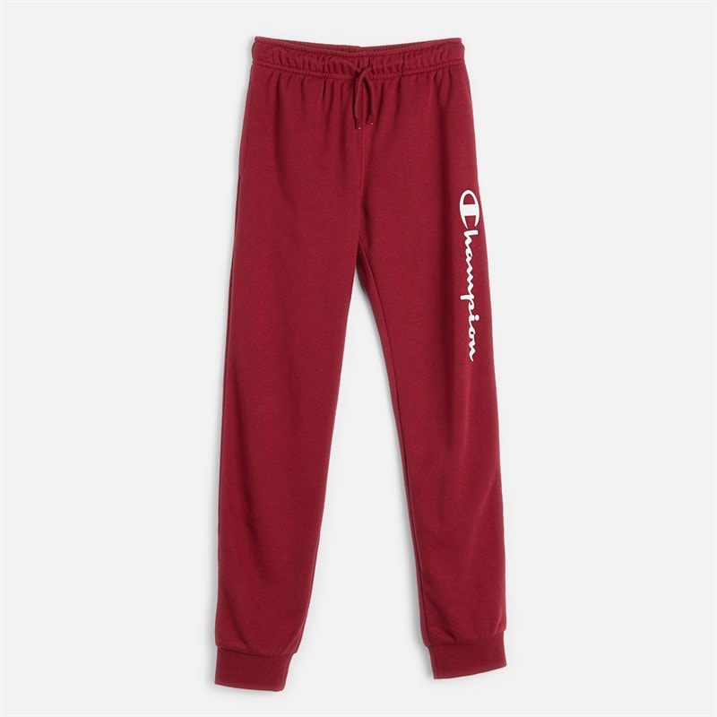 Champion Junior Script Shop Logo Rib Cuff Joggers Red