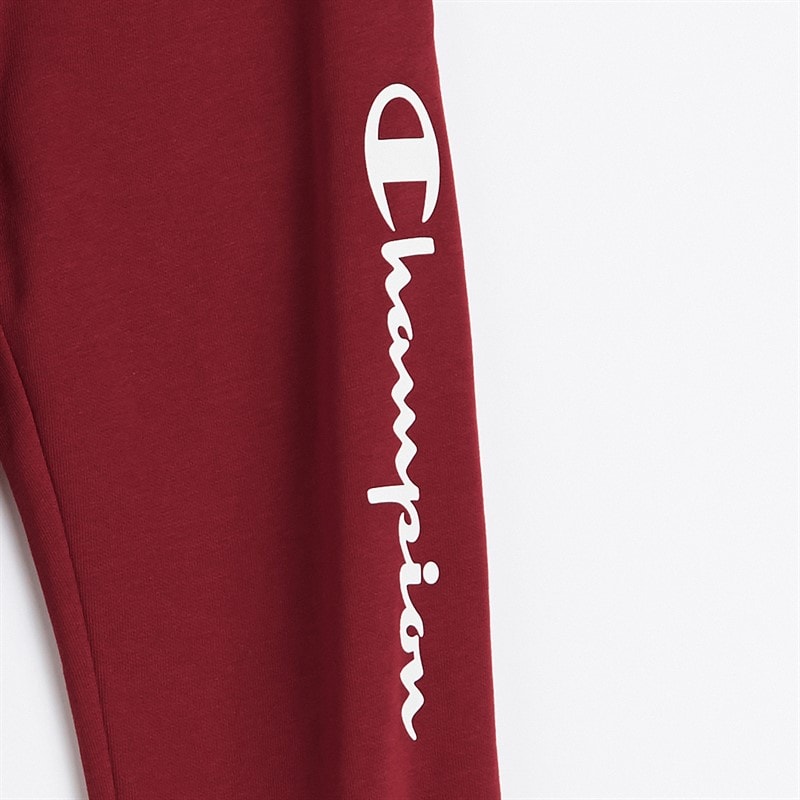 Champion Junior Script Shop Logo Rib Cuff Joggers Red - Image 3