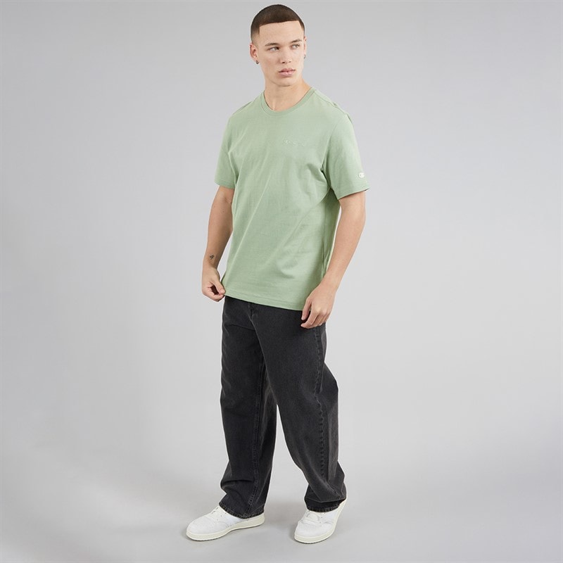 Champion Mens Eco Future T-Shirt Green Ecru - Image 4