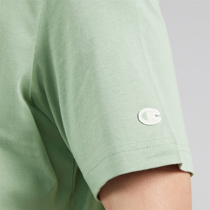 Champion Mens Eco Future T-Shirt Green Ecru - Image 5