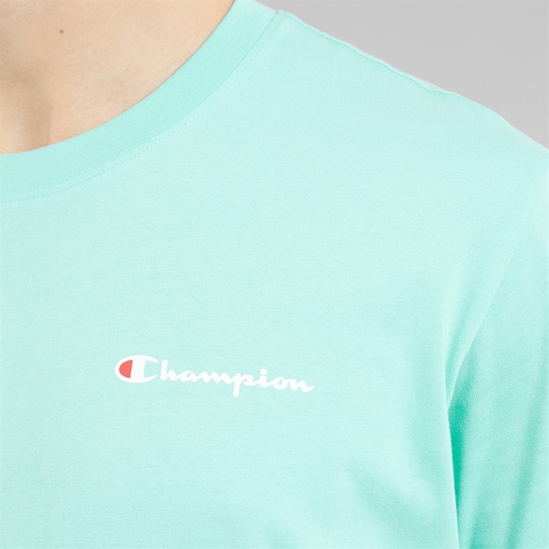 Champion Mens Icons Logo T-Shirt Aqua Blue - Image 3