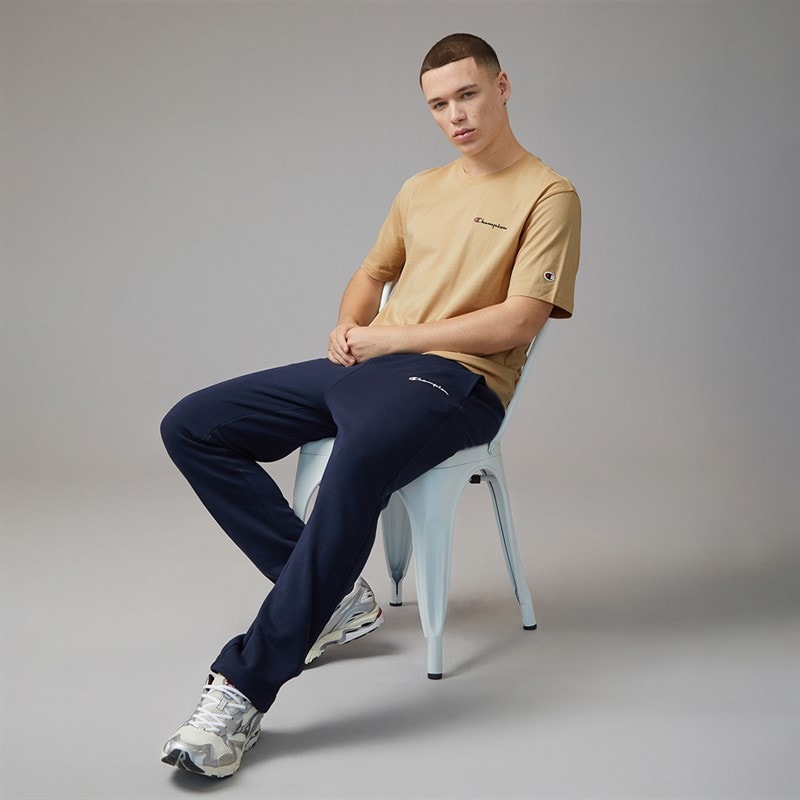 Champion Mens Icons Logo T-Shirt Beige - Image 4