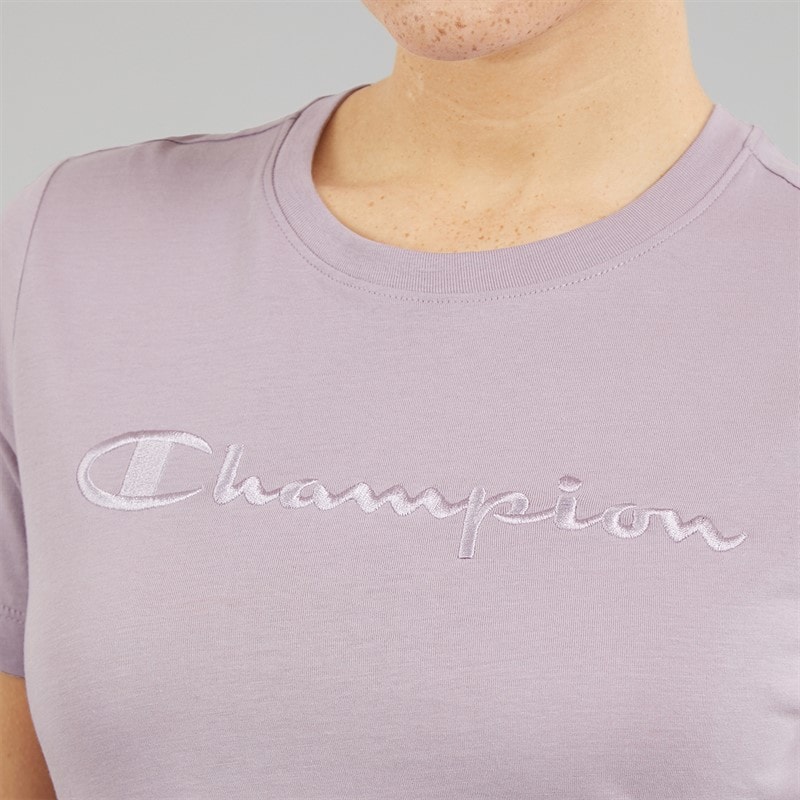 Champion Womens Icons Logo T-Shirt Mauve - Image 3