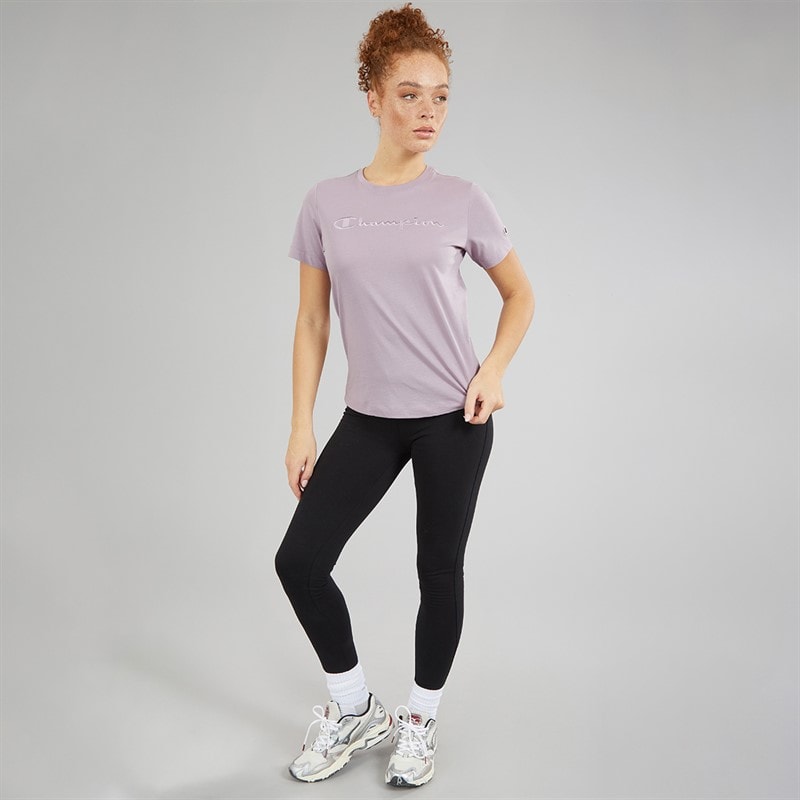 Champion Womens Icons Logo T-Shirt Mauve - Image 4