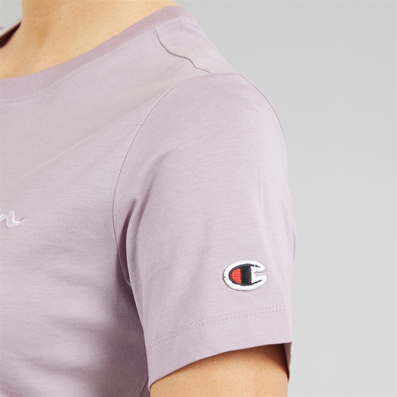 Champion Womens Icons Logo T-Shirt Mauve - Image 5
