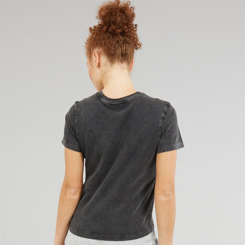 Champion Womens Icons Wash Logo T-Shirt Black - Image 2