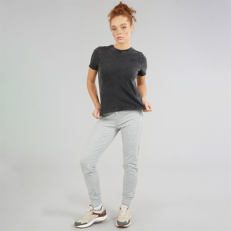 Champion Womens Icons Wash Logo T-Shirt Black - Image 4