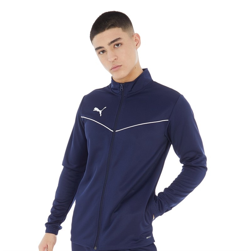Puma Mens teamRISE Training Poly Track Jacket Peacoat/Puma White