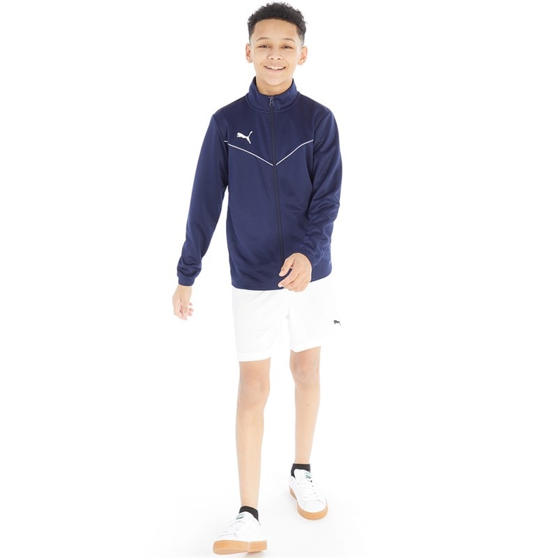 Puma Boys teamRISE Training Poly Track Jacket Peacoat/Puma White - Image 4