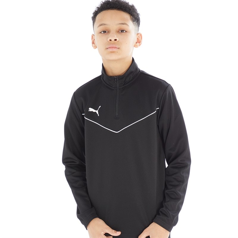 Puma Boys teamRISE Training 1/4 Zip Top Puma Black/Puma White