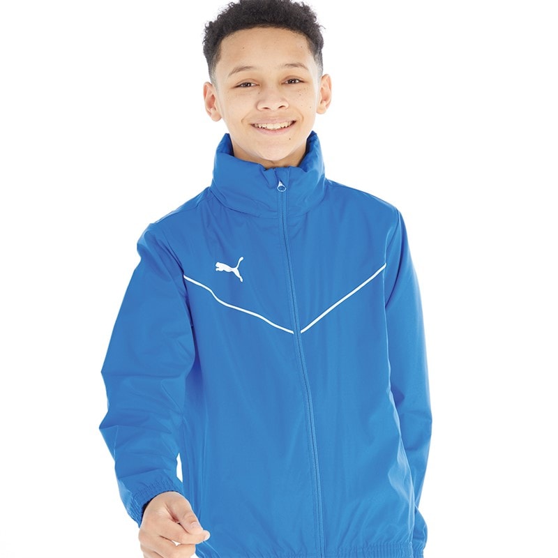Puma Boys teamRISE All Weather Jacket Electric Blue Lemonade - Image 1