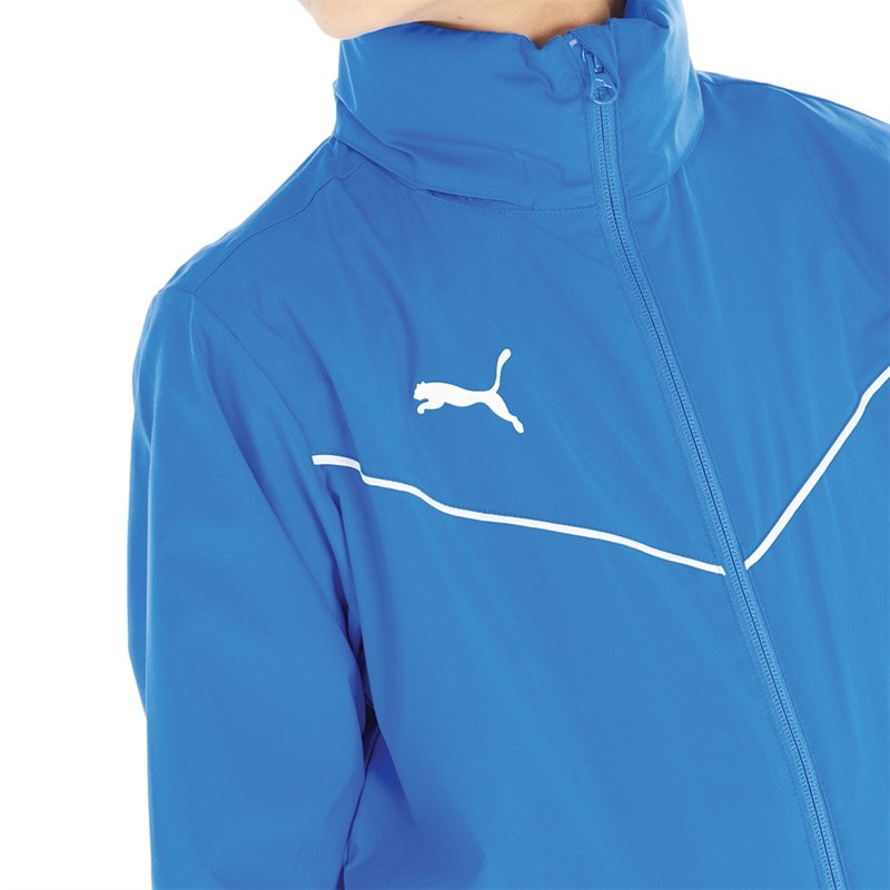 Puma Boys teamRISE All Weather Jacket Electric Blue Lemonade - Image 3