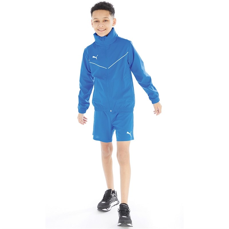 Puma Boys teamRISE All Weather Jacket Electric Blue Lemonade - Image 5