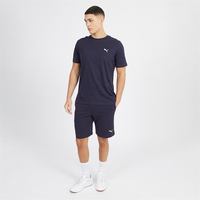 Puma Mens Essentials Small Logo T-Shirt New Navy - Image 3