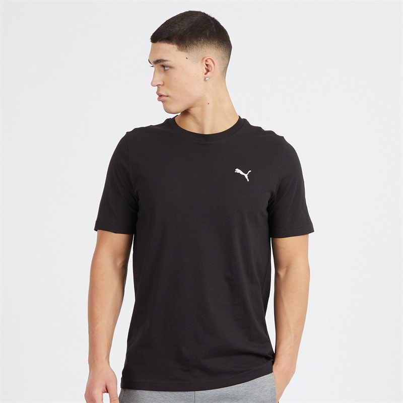 Puma Mens Essentials Small Logo T-Shirt Puma Black - Image 1
