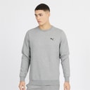 Puma Mens Essentials Small Logo Crew Sweatshirt Medium Gray Heather