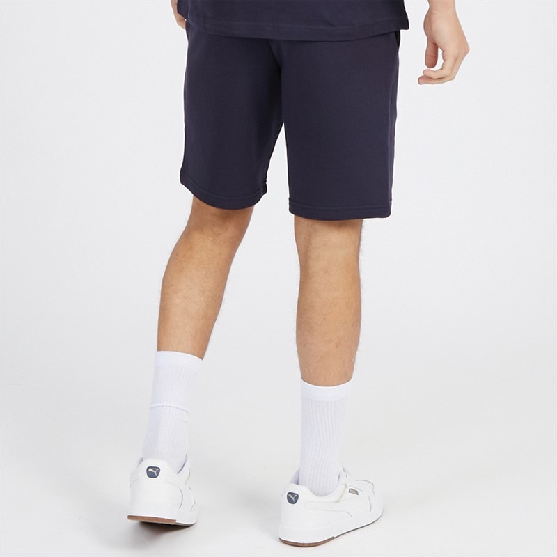 Puma Mens Essentials Small Logo Fleece Shorts New Navy - Image 2