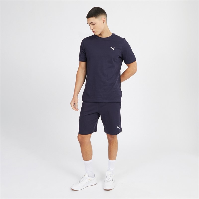 Puma Mens Essentials Small Logo Fleece Shorts New Navy - Image 3