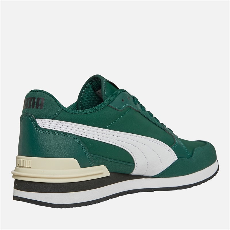 Puma Mens ST Runner V4 Nylon Trainers Dark Myrtle/White/Black - Image 5
