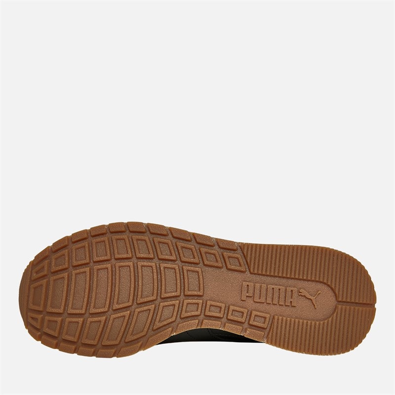 Puma Mens ST Runner V4 Leather Trainers Puma Black/Strong Grey/Gum - Image 2