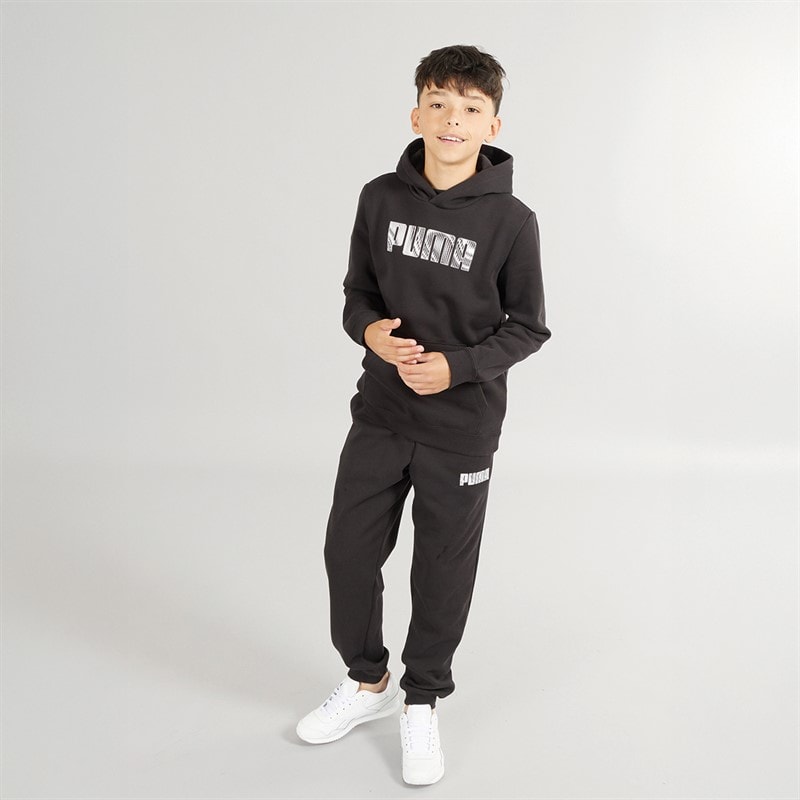 Puma Junior Boys Sportstyle Fleece Hoodie Puma Black - Image 3