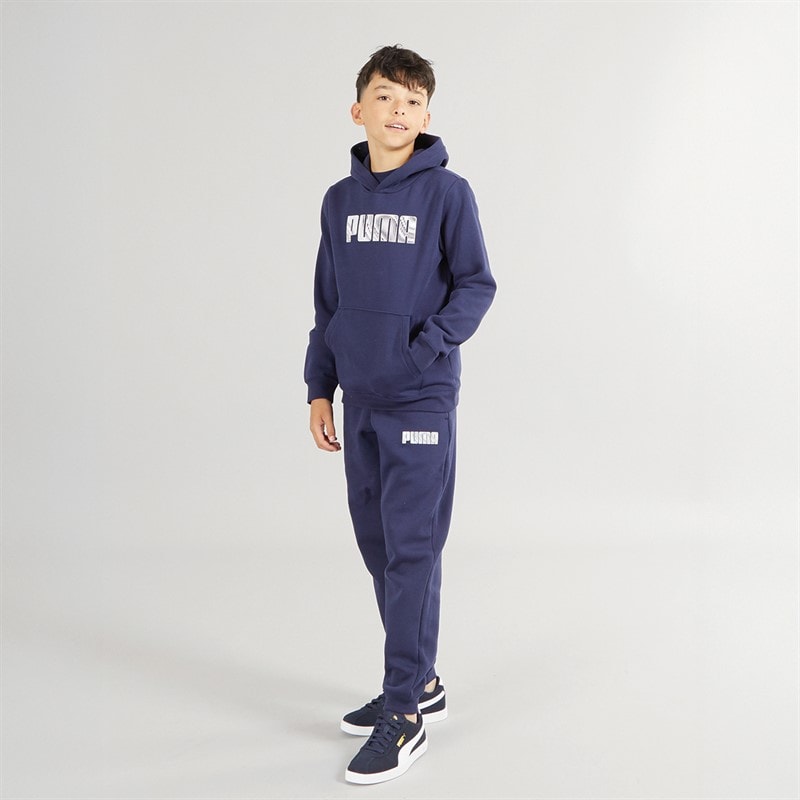 Puma Junior Boys Sportstyle Fleece Hoodie Puma Navy - Image 3