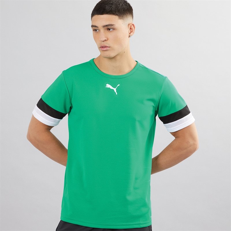 Puma Mens teamRISE Training Jersey Pepper Green/Puma Black/Puma White