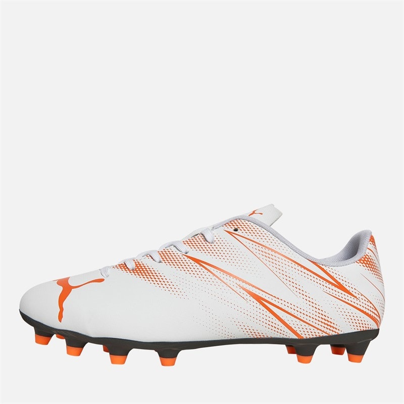 Puma Mens Attacanto FG/AG Firm/Artificial Ground Football Boots Puma White/Glowing Red - Image 1