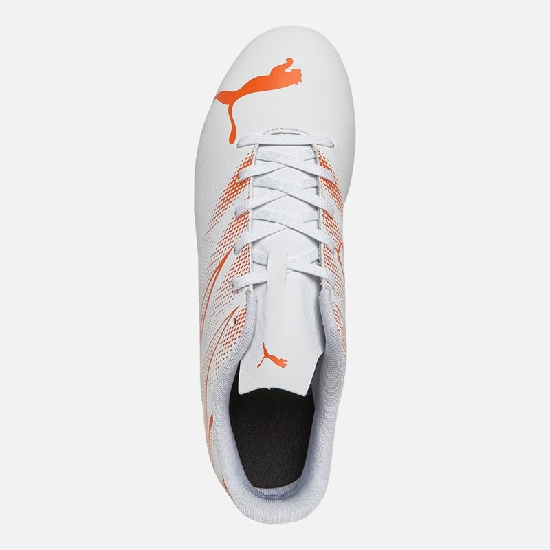 Puma Mens Attacanto FG/AG Firm/Artificial Ground Football Boots Puma White/Glowing Red - Image 4