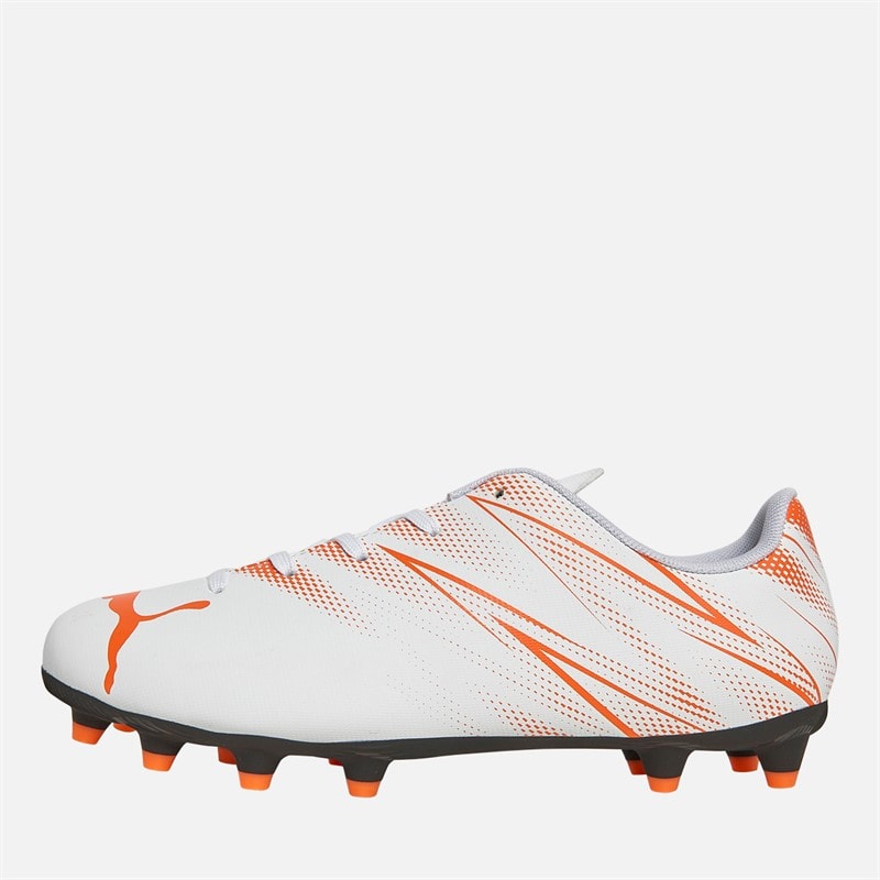 Puma Junior Attacanto FG/AG Firm/Artificial Ground Football Boots Puma White/Glowing Red