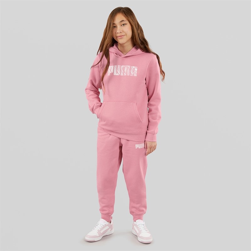 Puma Girls Sportstyle Fleece Hoodie Mauved Out - Image 3