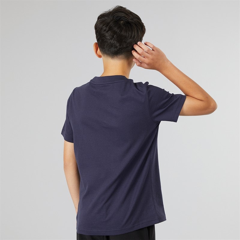 Puma Boys Essentials Cat Logo T-Shirt New Navy - Image 2