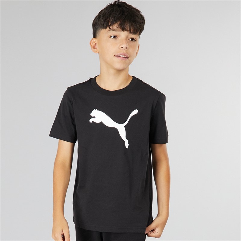 Puma Boys Essentials Cat Logo T-Shirt Puma Black - Image 1