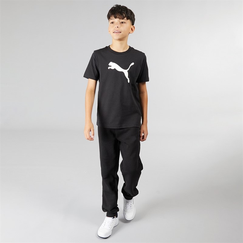 Puma Boys Essentials Cat Logo T-Shirt Puma Black - Image 3