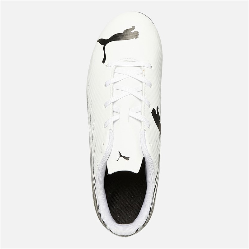 Puma Kids Attacanto II FG/AG Firm/Artifical Ground Football Boots Puma White/Puma Black - Image 4