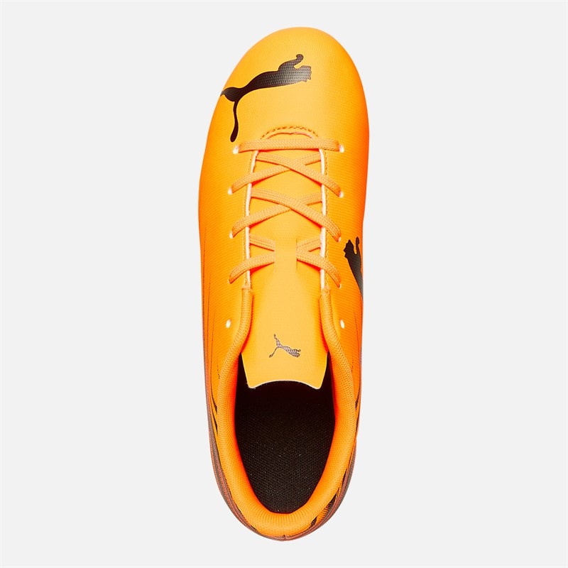 Puma Kids Attacanto II FG/AG Firm/Artifical Ground Football Boots Heat Fire/Puma Black - Image 4