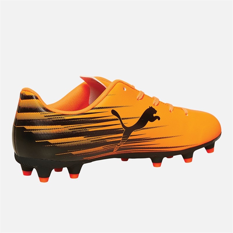 Puma Kids Attacanto II FG/AG Firm/Artifical Ground Football Boots Heat Fire/Puma Black - Image 5